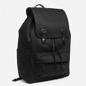 Everlane Black Twill Snap Backpack